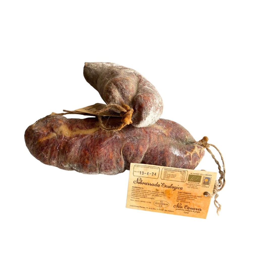 Sobrassada Artesana Ecològica Son Cànaves,Kg