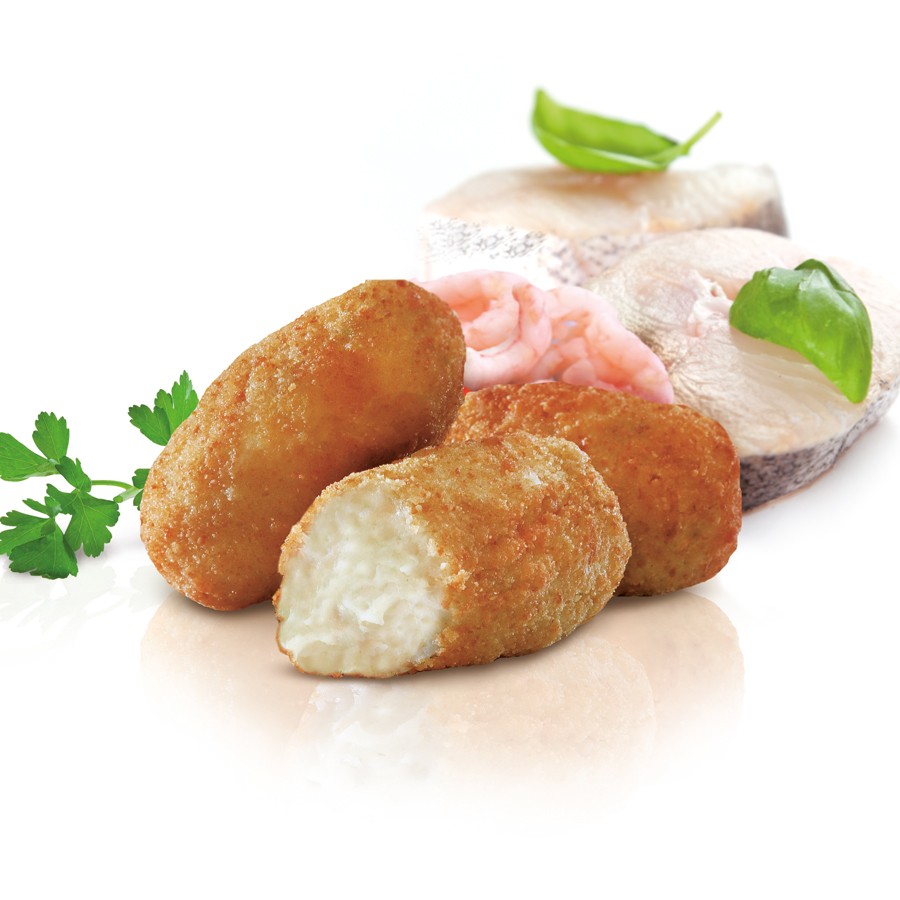 Croqueta Mesón Merluza-Gamba 8x500gr Priela