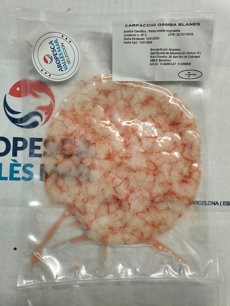 Carpaccio de Gamba de Blanes 75gr